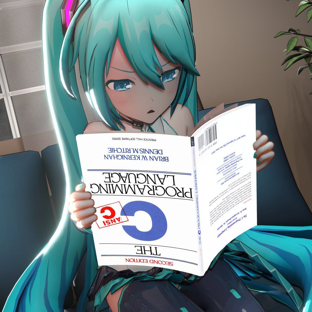 hatsune miku with upside down C guide book